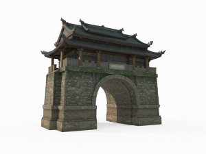 East Asian Ancient Architecture Level 3D Model