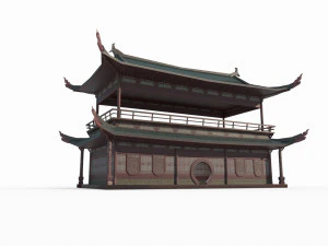 Ostasiatisches Theater f&uuml;r antike Architektur 3D Modell