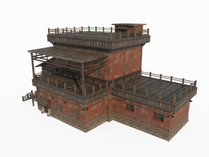 Ancient houses in the Gobi region of East Asia 3D Модель