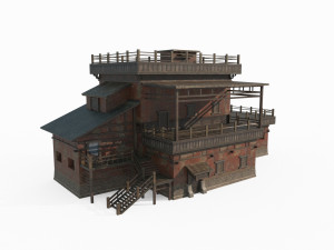 Ancient houses in the Gobi region of East Asia 3D Модель