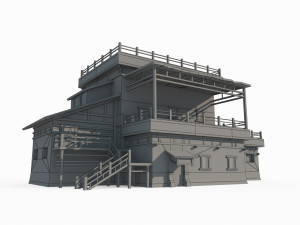 Ancient houses in the Gobi region of East Asia 3D Модель