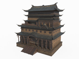 East Asian Ancient Architecture Border Penthouse 3D 모델