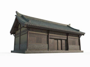 Architettura e case antiche dell'Asia orientale Modello 3D