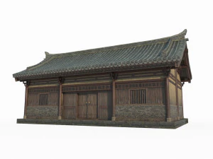 East Asian ancient architecture and houses 3D Model