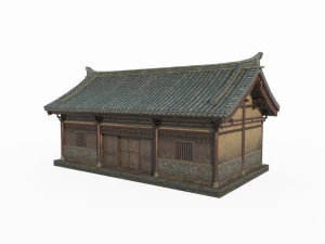 East Asian ancient architecture and houses 3D Model