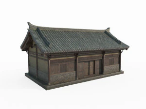 East Asian ancient architecture and houses 3D Model