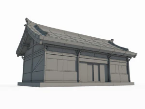 East Asian ancient architecture and houses 3D Model