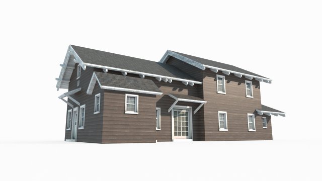 Modern Architecture Villa 3D Model .c4d .max .obj .3ds .fbx .stl .blend 