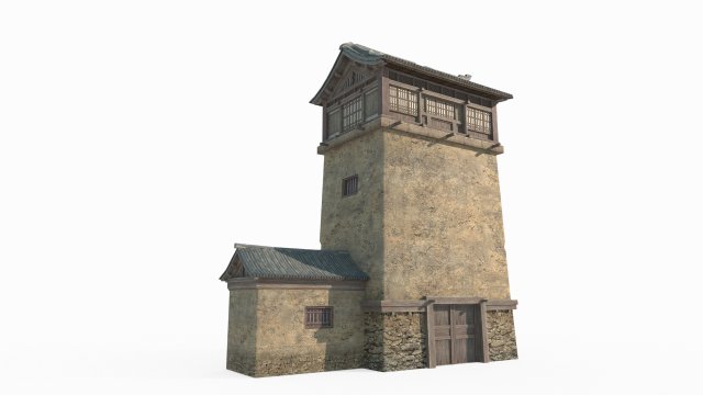 East Asian Ancient Architecture Tulou Modèle 3D .c4d .max .obj .3ds .fbx .stl .blend 