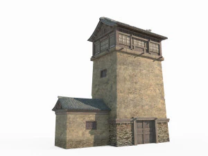 Arsitektur Kuno Asia Timur Tulou Model 3D