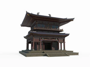 Oude Aziatische architectonische paleizen 3D Model