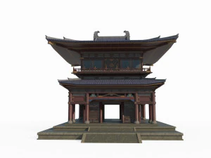 Ancient Asian architectural palaces 3D Model