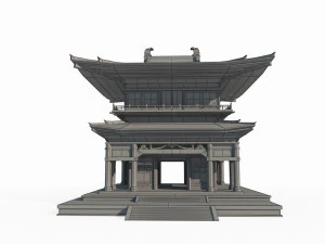 Ancient Asian architectural palaces 3D Model