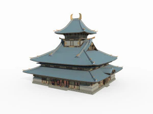 Large palaces in ancient East Asian architecture 3D Model