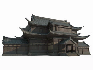 Grandi palazzi nell'antica architettura asiatica Modello 3D