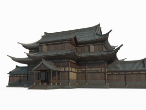 Large palaces in ancient Asian architecture Modelo 3D