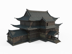 Large palaces in ancient Asian architecture Modelo 3D