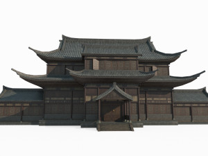Large palaces in ancient Asian architecture Modelo 3D