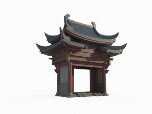 East Asian Guda Gate 3Dモデル
