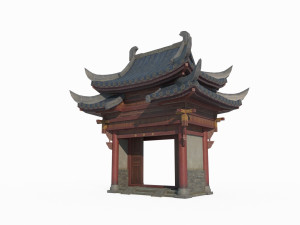 East Asian Guda Gate Modello 3D