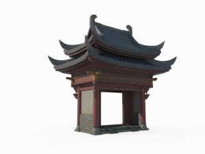 East Asian Guda Gate Modello 3D