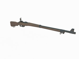 Old style long rifle 3D-Modell