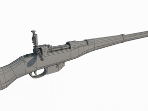 Old style long rifle 3D-Modell