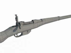 Old style long rifle 3D Model