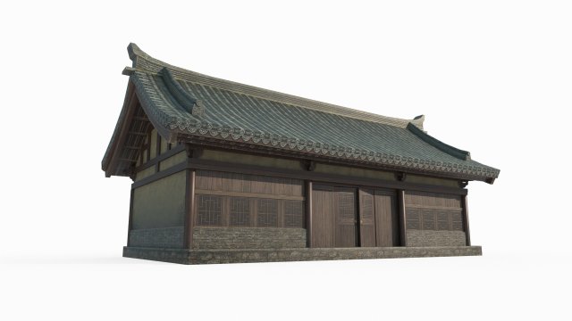 Asian Ancient House Shop 3D 모델 .c4d .max .obj .3ds .fbx .stl .blend 