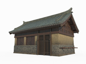 Ancient Asian houses and cottages Modèle 3D