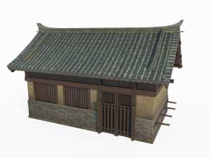 Ancient Asian houses and cottages Modèle 3D