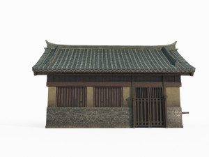Ancient Asian houses and cottages Modèle 3D