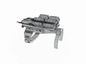Future sci-fi pistols 3D Model