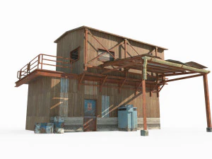 Casa di latta a 2 piani dall'architettura moderna Modello 3D