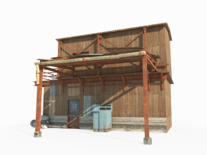Modern Architecture 2-story Tin House 3D Модель