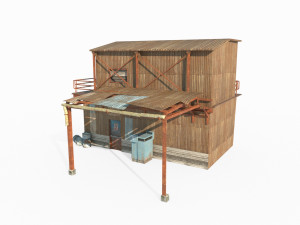 Modern Architecture 2-story Tin House 3D Модель