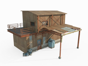 Modern Architecture 2-story Tin House 3D Модель