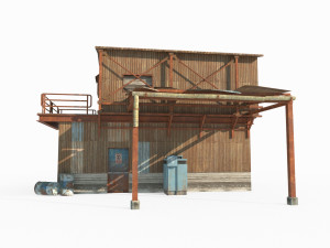 Modern Architecture 2-story Tin House 3D Модель