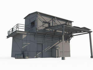 Modern Architecture 2-story Tin House 3D Модель