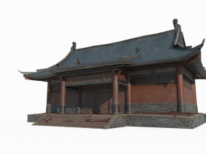 Ancient East Asian Architecture Single Room Model 3D