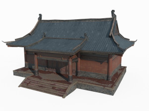 Ancient East Asian Architecture Single Room Model 3D