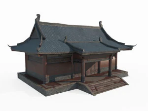 Ancient East Asian Architecture Single Room 3D Model