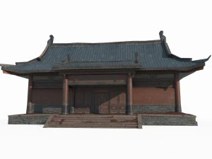Ancient East Asian Architecture Single Room 3D Model