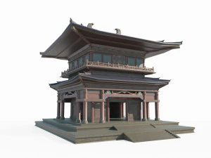 Alte architektonische Paläste in Ostasien 3D Modell