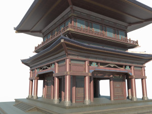 Ancient architectural palaces in East Asia 3D Model