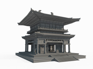Ancient architectural palaces in East Asia 3D Model