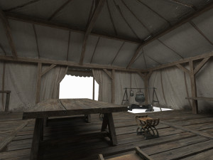 Ancient nomadic tents 3D Model