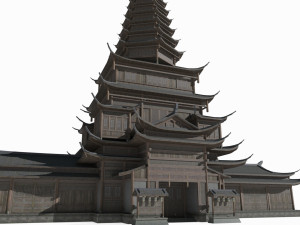 Ancient Asian architectural towers and palaces 3D 模型