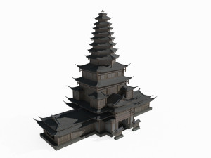 Ancient Asian architectural towers and palaces 3D 模型