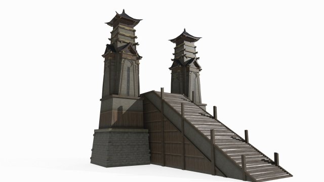 Large scale sacrificial altar in Asian ancient architecture Model 3D .c4d .max .obj .3ds .fbx .stl .blend 